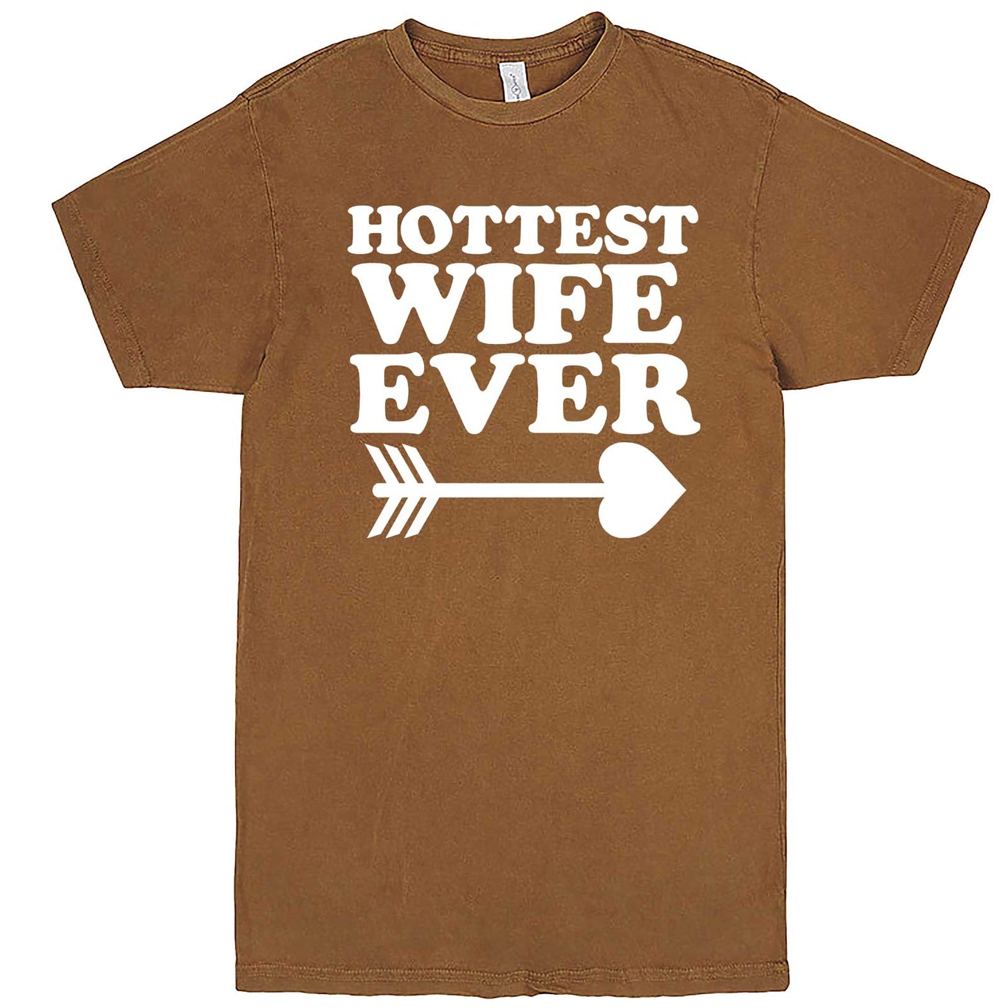  "Hottest Wife Ever, White" men's t-shirt Vintage Camel