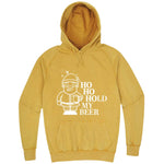  "Ho Ho Hold My Beer" hoodie, 3XL, Vintage Mustard