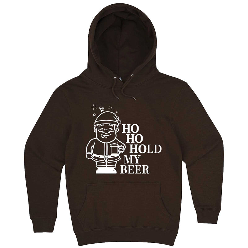  "Ho Ho Hold My Beer" hoodie, 3XL, Chestnut