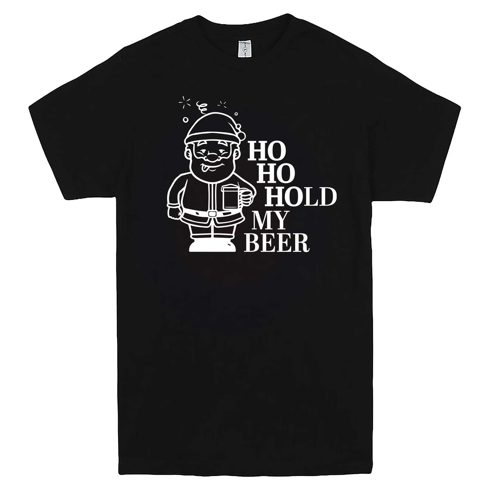  "Ho Ho Hold My Beer" men's t-shirt Black