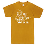  "Ho Ho Hold My Beer" men's t-shirt Mustard