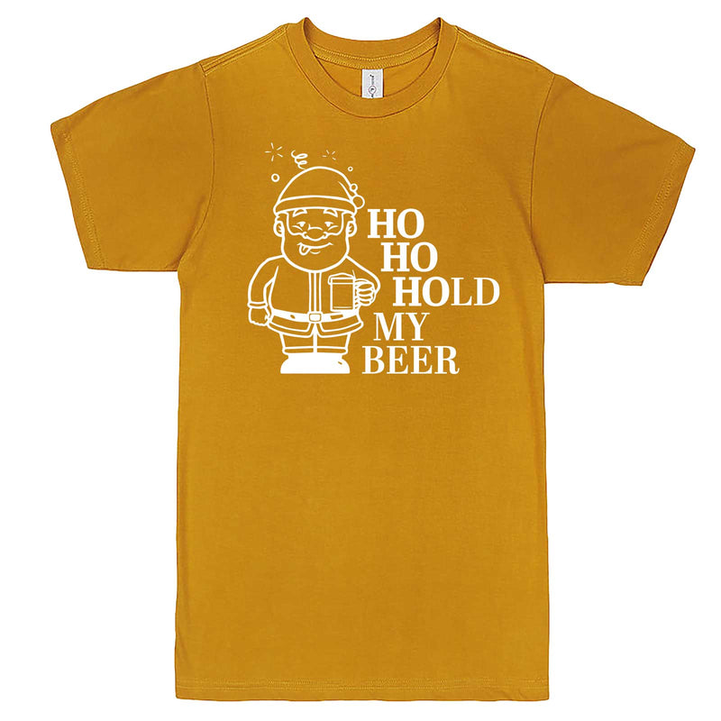  "Ho Ho Hold My Beer" men's t-shirt Mustard
