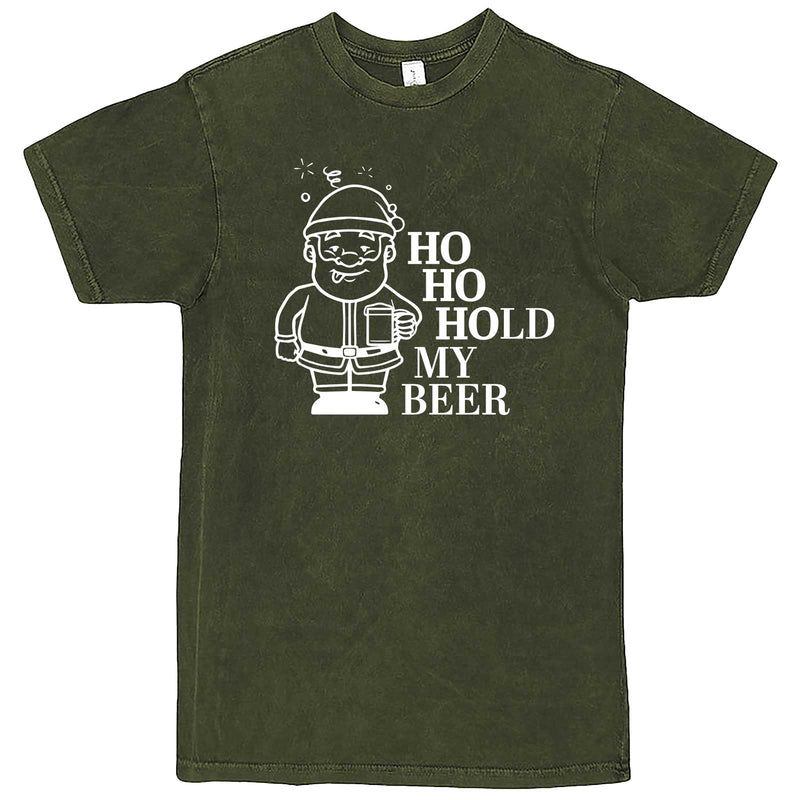  "Ho Ho Hold My Beer" men's t-shirt Vintage Olive