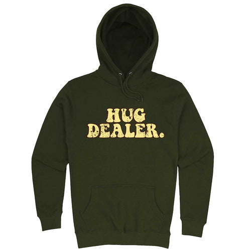  "Hug Dealer" hoodie, 3XL, Army Green