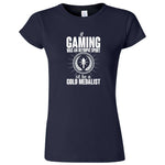  "If Gaming Were an Olympic Sport, I'd Be a Gold Medalist" women's t-shirt Navy Blue