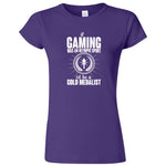  "If Gaming Were an Olympic Sport, I'd Be a Gold Medalist" women's t-shirt Purple