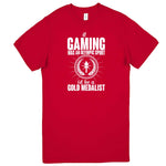  "If Gaming Were an Olympic Sport, I'd Be a Gold Medalist" men's t-shirt Red