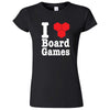  "I Love Board Games" women's t-shirt Black