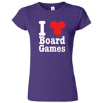  "I Love Board Games" women's t-shirt Purple