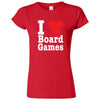  "I Love Board Games" women's t-shirt Red