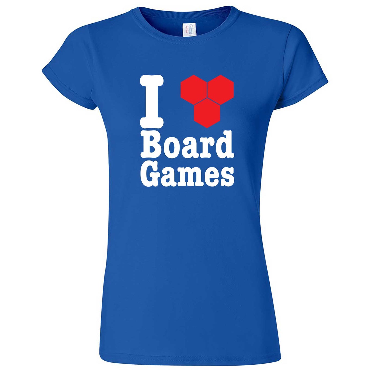  "I Love Board Games" women's t-shirt Royal Blue