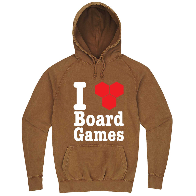  "I Love Board Games" hoodie, 3XL, Vintage Camel
