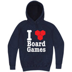  "I Love Board Games" hoodie, 3XL, Vintage Denim