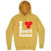  "I Love Board Games" hoodie, 3XL, Vintage Mustard
