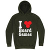  "I Love Board Games" hoodie, 3XL, Vintage Olive