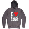  "I Love Board Games" hoodie, 3XL, Vintage Zinc