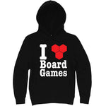  "I Love Board Games" hoodie, 3XL, Black