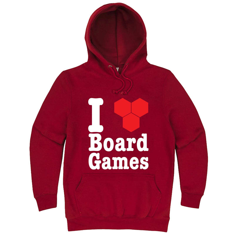  "I Love Board Games" hoodie, 3XL, Paprika