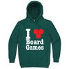  "I Love Board Games" hoodie, 3XL, Teal
