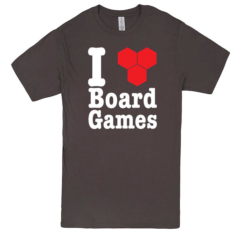  "I Love Board Games" men's t-shirt Charcoal