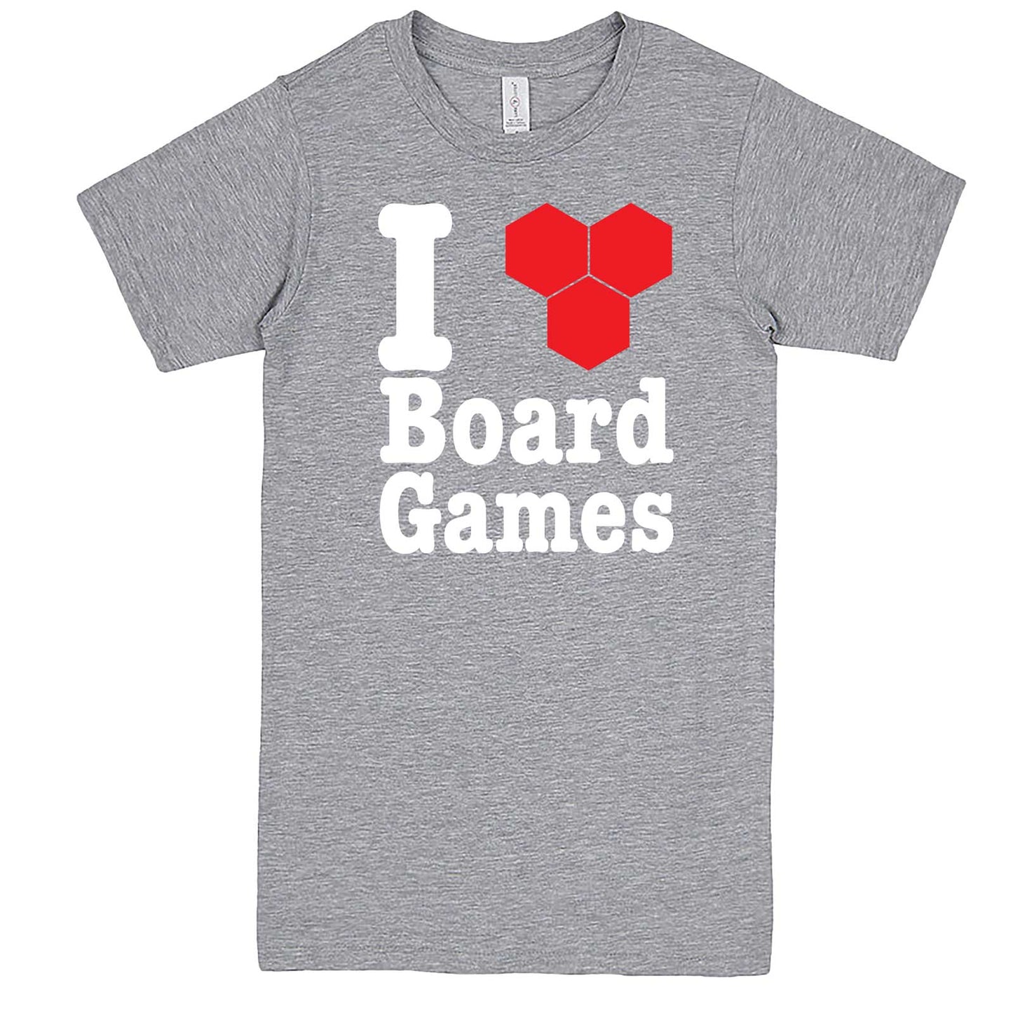  "I Love Board Games" men's t-shirt Heather-Grey
