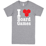  "I Love Board Games" men's t-shirt Heather-Grey