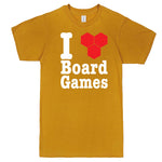  "I Love Board Games" men's t-shirt Mustard