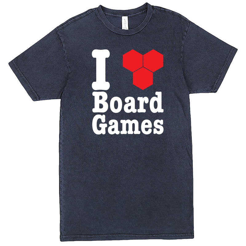 "I Love Board Games" men's t-shirt Vintage Denim