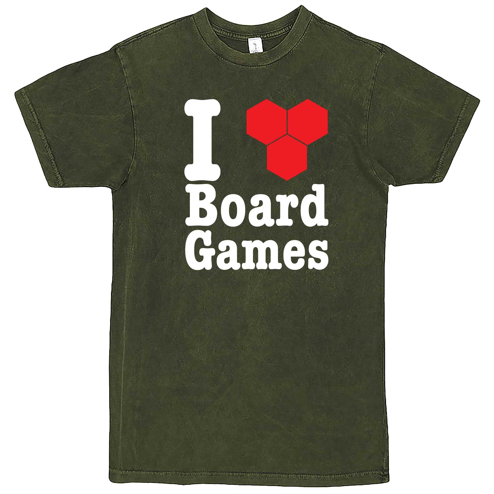  "I Love Board Games" men's t-shirt Vintage Olive