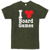  "I Love Board Games" men's t-shirt Vintage Olive