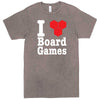  "I Love Board Games" men's t-shirt Vintage Zinc