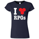  "I Love Role-Playing Games" women's t-shirt Navy Blue