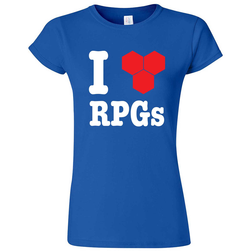  "I Love Role-Playing Games" women's t-shirt Royal Blue