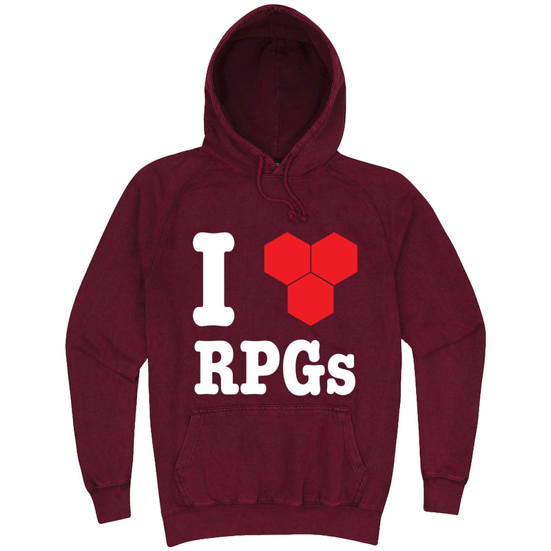  "I Love Role-Playing Games" hoodie, 3XL, Vintage Brick
