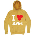  "I Love Role-Playing Games" hoodie, 3XL, Vintage Mustard
