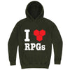  "I Love Role-Playing Games" hoodie, 3XL, Vintage Olive