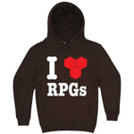  "I Love Role-Playing Games" hoodie, 3XL, Chestnut