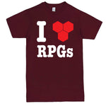 "I Love Role-Playing Games" men's t-shirt Burgundy