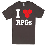  "I Love Role-Playing Games" men's t-shirt Charcoal