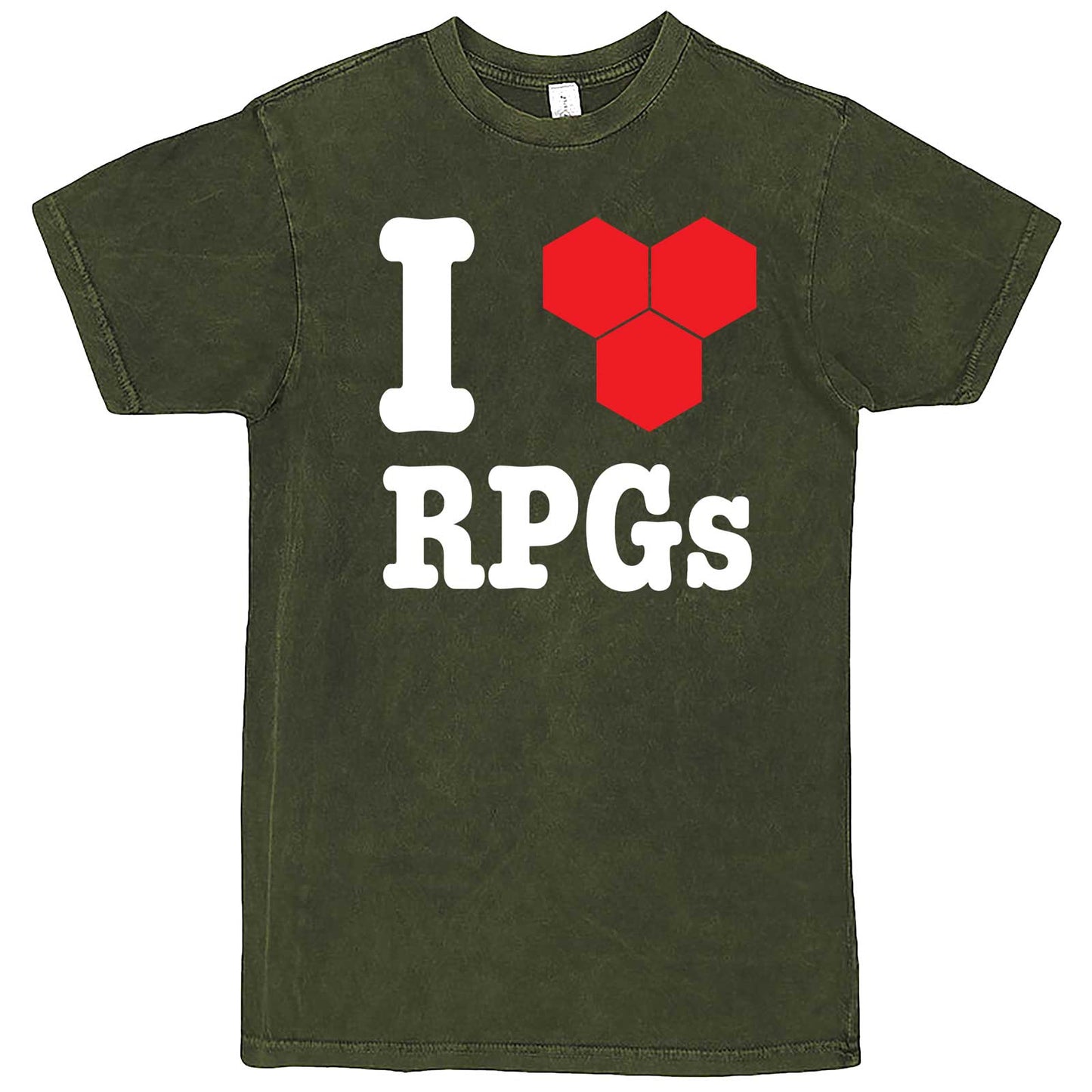  "I Love Role-Playing Games" men's t-shirt Vintage Olive