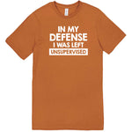  "In My Defense, I Was Left Unsupervised" men's t-shirt Meerkat