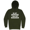  "In My Defense, I Was Left Unsupervised" hoodie, 3XL, Army Green
