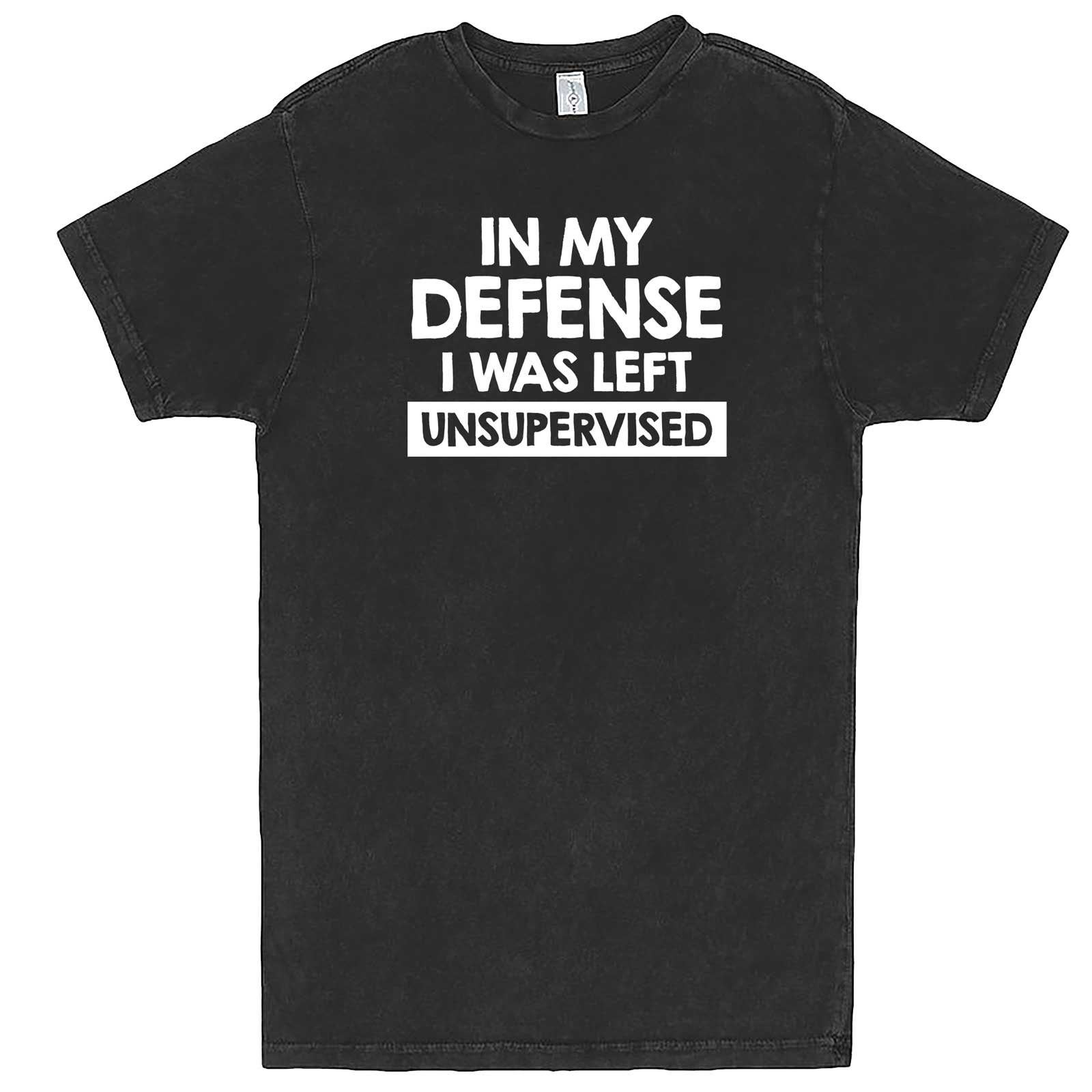  "In My Defense, I Was Left Unsupervised" men's t-shirt Vintage Black
