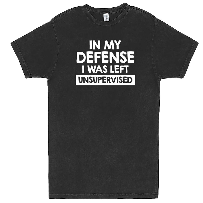  "In My Defense, I Was Left Unsupervised" men's t-shirt Vintage Black