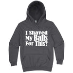  "I Shaved My Balls For This" hoodie, 3XL, Storm