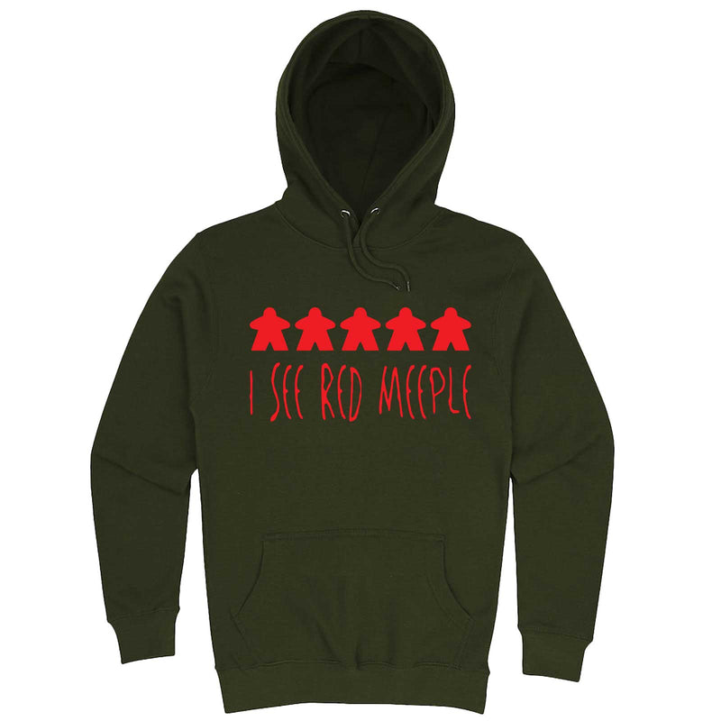  "I See Red Meeple" hoodie, 3XL, Army Green