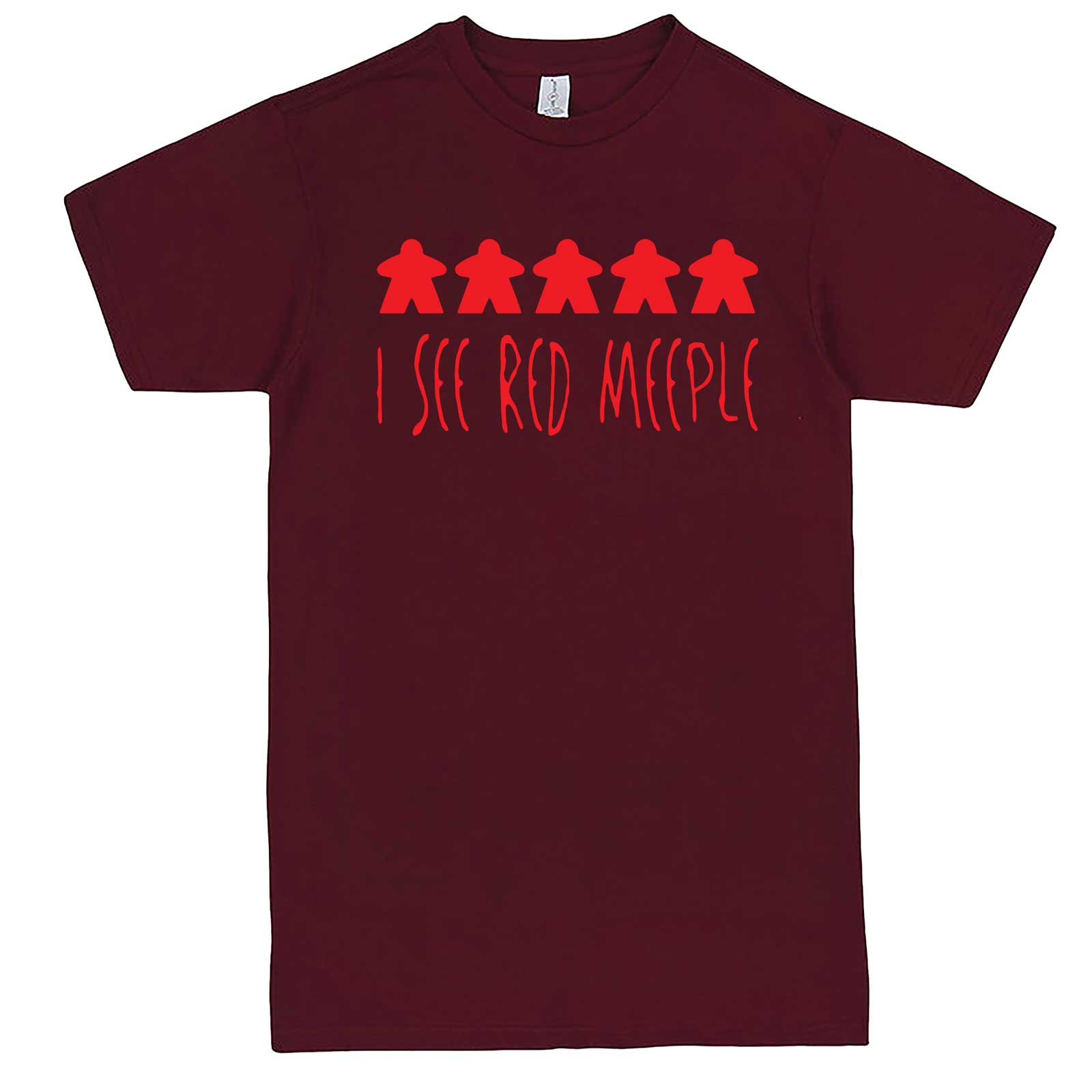  "I See Red Meeple" men's t-shirt Burgundy