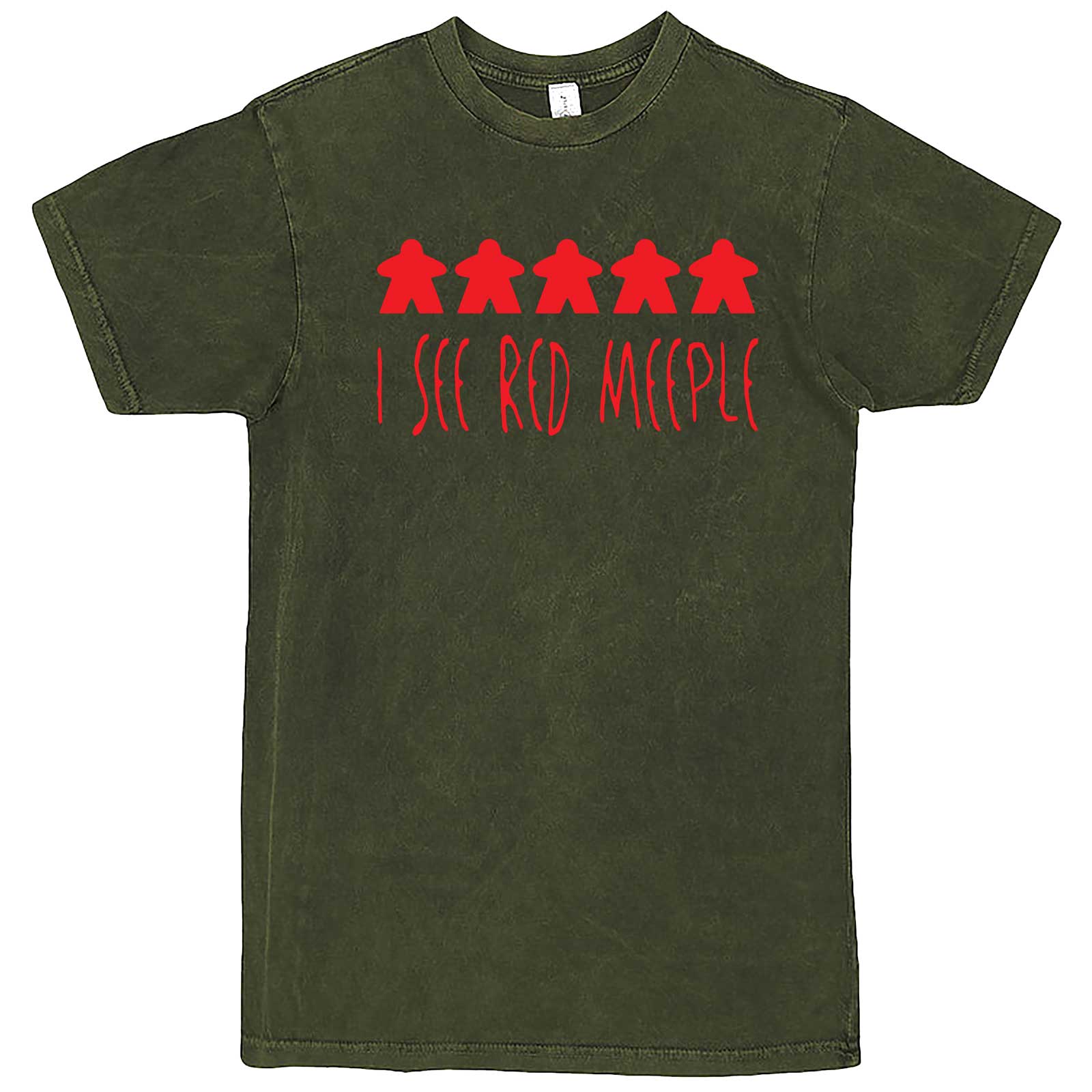 "I See Red Meeple" men's t-shirt Vintage Olive