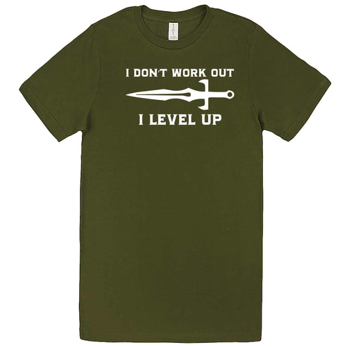  "I Don't Work Out, I Level Up - RPGs" men's t-shirt Army Green