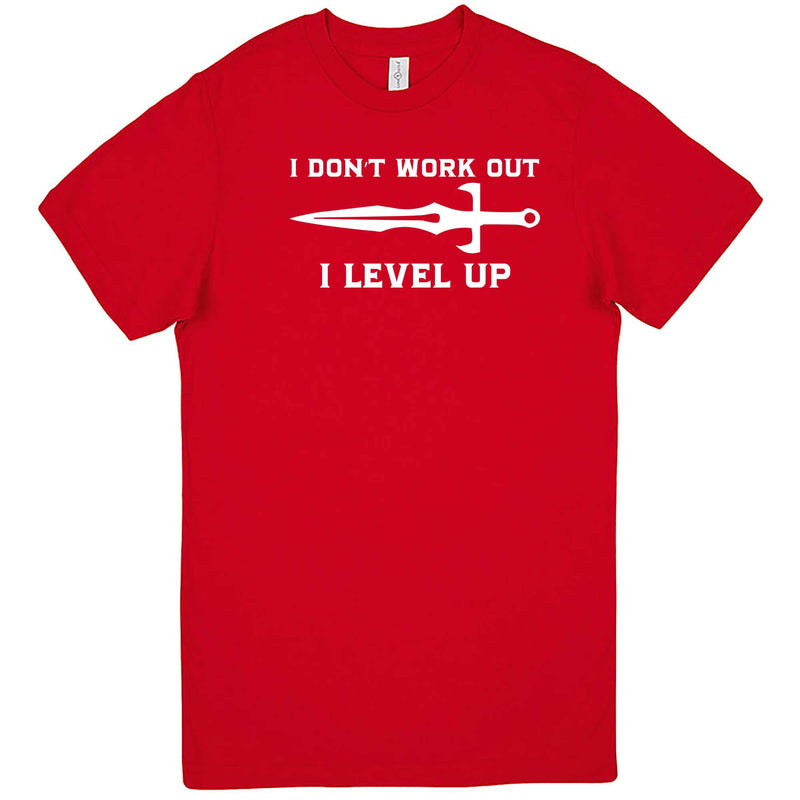  "I Don't Work Out, I Level Up - RPGs" men's t-shirt Red